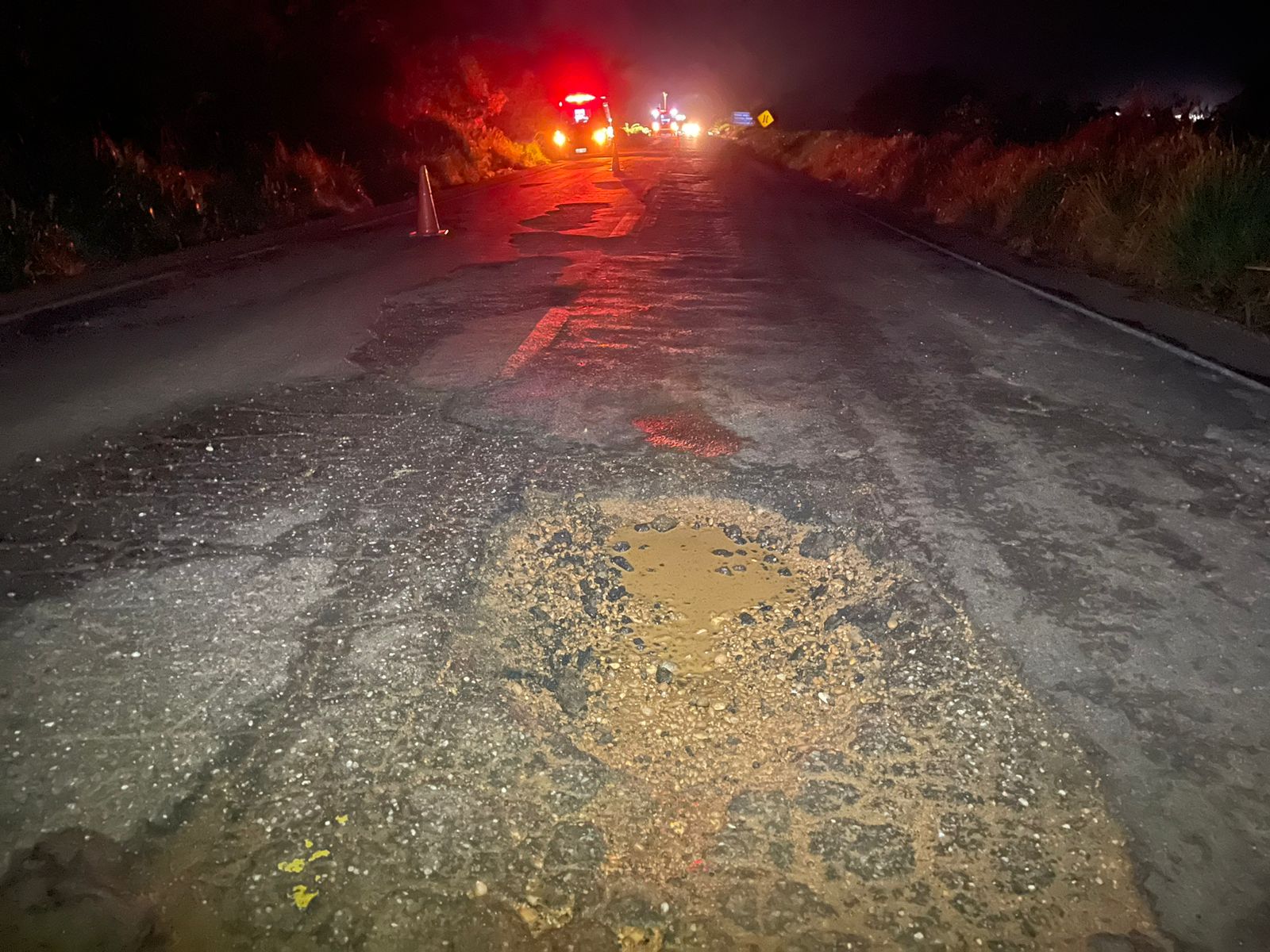 Buraco que teria provocado o acidente - Foto: Jornal da Nova